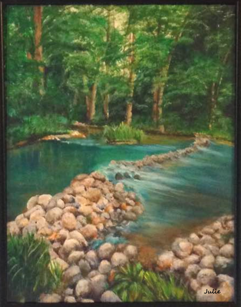 Country Stream - Original Painting on Canvas