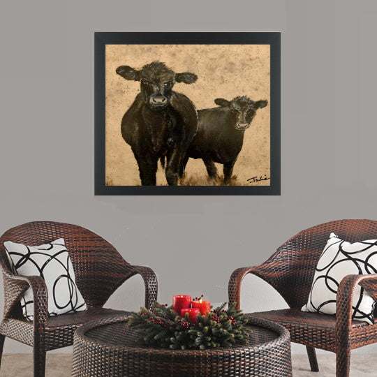 Cow's Grazing on Canvas Prints