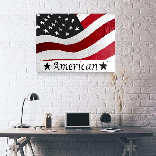 American in Canvas Prints