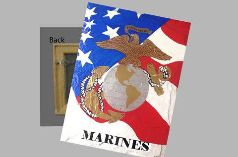U. S. Marines on a Metal Print
