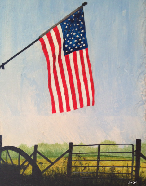 Country Pride on a Metal Print