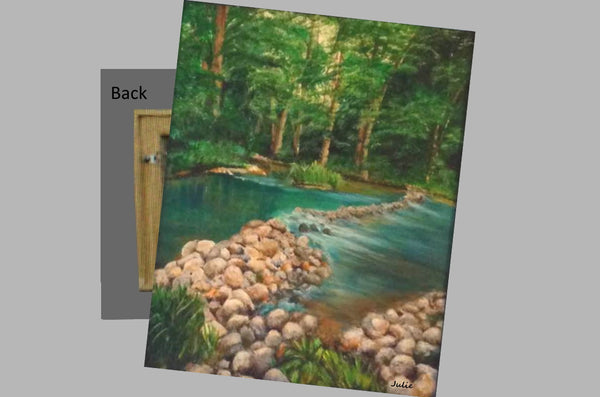Country Stream on a Metal Print