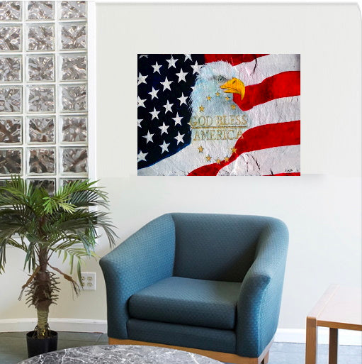 God Bless America in Canvas Prints