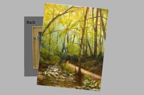 Walk in the Woods on a Metal Print