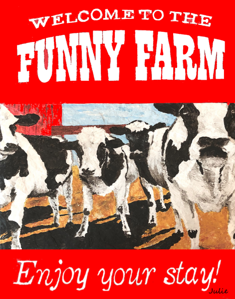 The Funny Farm on a Metal Print