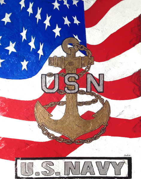 U. S. Navy on a Metal Print