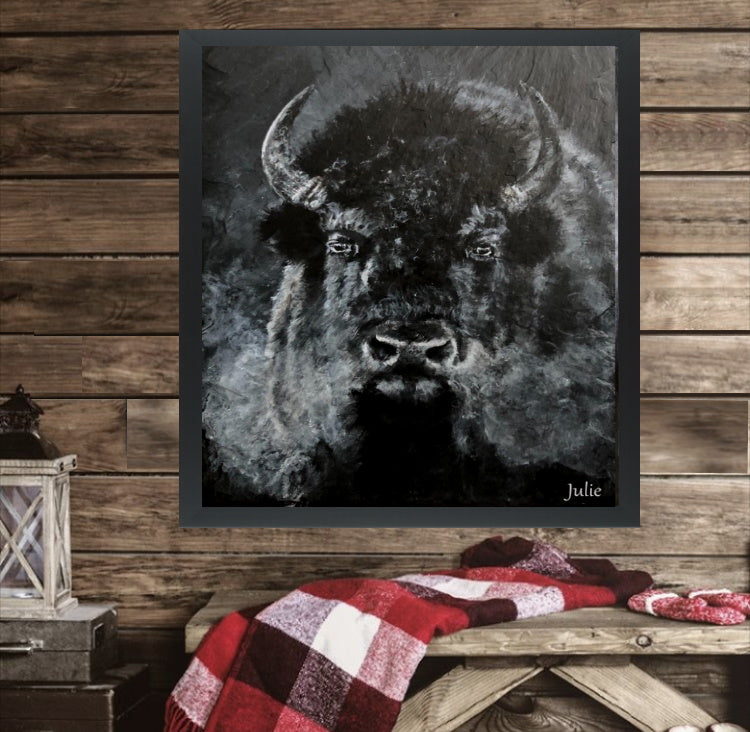 Buffalo Black on Canvas Prints