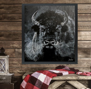 Buffalo Black on Canvas Prints