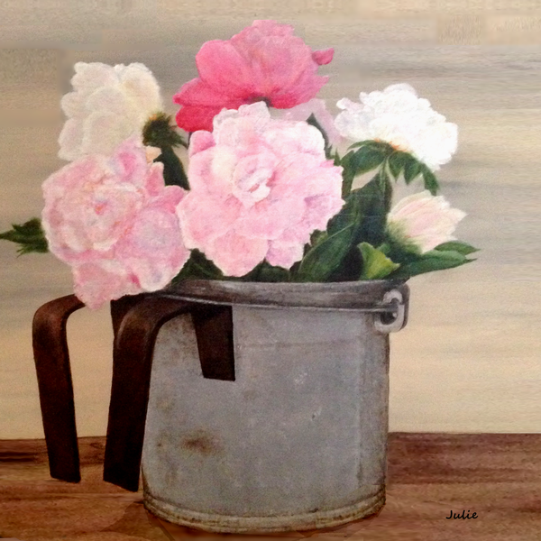 Country Vase on Canvas Prints