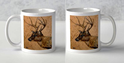 Deer in Camouflage Coffee Mug