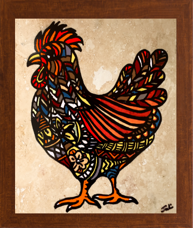 Fancy Chicken on Canvas Prints