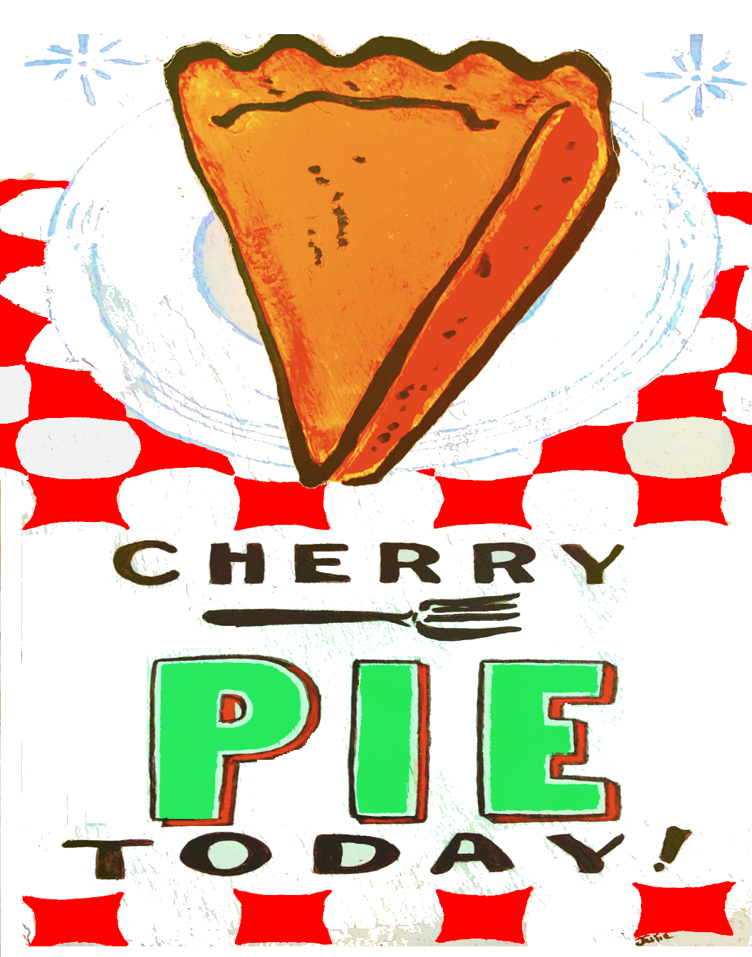 Retro Cherry Pie Mouse Pad