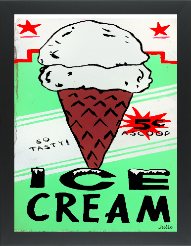 Retro Ice Cream on Canvas Prints