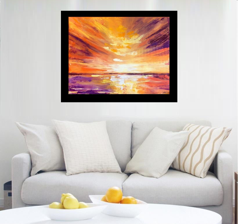 Sunrise on the Water on Canvas Prints